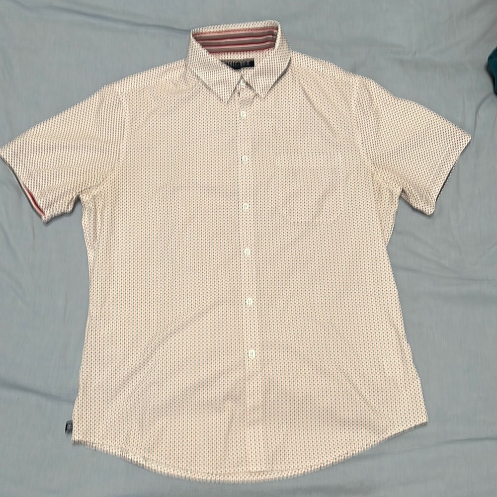 Mizzen+Main Short Sleeve Button Up Large Trim Fit